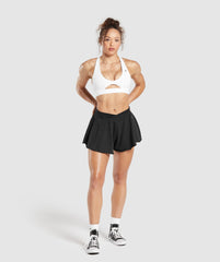 Lifting Crossover Cotton Shorts Black