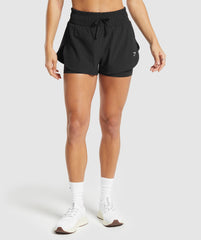 Running 2 In 1 Shorts Black