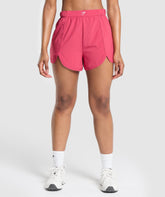 Scallop Hem Shaped Shorts Vintage Pink