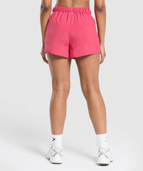 Scallop Hem Shaped Shorts Vintage Pink
