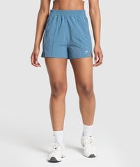 Pintuck Shorts Faded Blue
