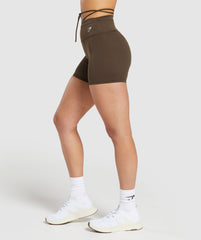 Ribbon Tie Waisted Short Archive Brown