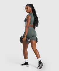 Adapt Fleck Seamless Shorts Slate Teal/Cargo Teal