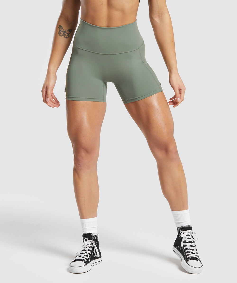 Legacy Logo Tight Shorts Unit Green