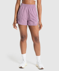 Pintuck Shorts Soft Purple
