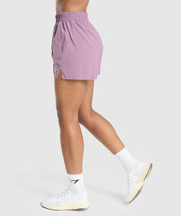 Pintuck Shorts Soft Purple