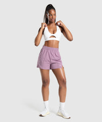 Pintuck Shorts Soft Purple