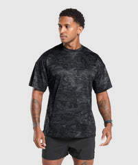 Oversized Performance T-Shirt Obsidian Black