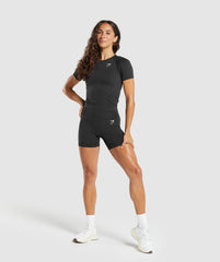 Vital Tight T-Shirt Black Marl