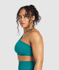 Adapt Fleck Seamless Halterneck Bralette Ocean Teal/Artificial Teal