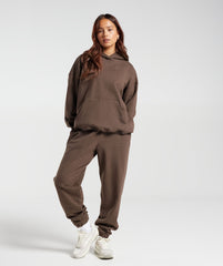 Rest Day Sweats Hoodie Cozy Brown Marl
