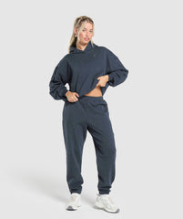 Rest Day Sweats Hoodie Indigo Blue Marl