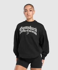 Lifting Essentials Oversized Sweatshirt Black