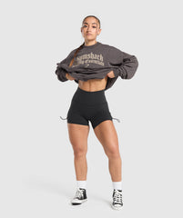 Lifting Essentials Oversized Sweatshirt Greyed Purple