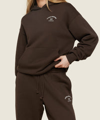 Phys Ed Graphic Hoodie Archive Brown