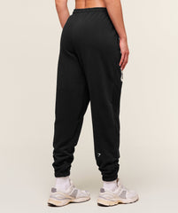 Varsity Graphic Oversized Joggers Black