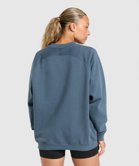 Training Oversized Fleece Sweatshirt Cargo Blue