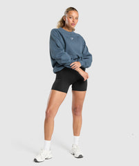 Training Oversized Fleece Sweatshirt Cargo Blue