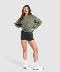 Training Oversized Fleece Sweatshirt Base Green