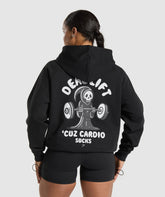 Graphic Reaper Oversized Hoodie Black