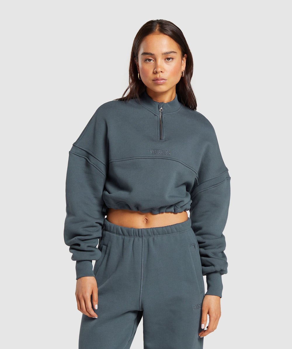 Heavyweight Loopback Sweat Pullover Titanium Blue
