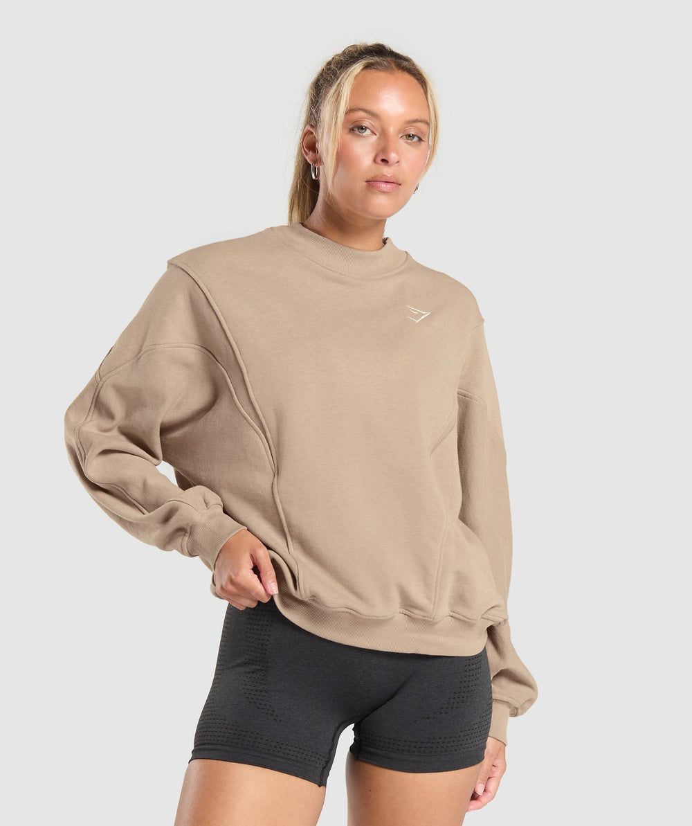 Rest Day Cotton Contour Pullover Cement Brown