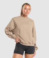 Rest Day Cotton Contour Pullover Cement Brown