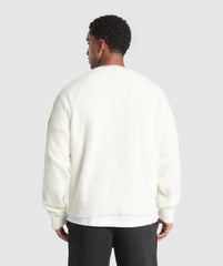 V-Neck Knitted Jumper Skylight White