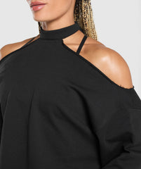 Superset Longline Sweatshirt Black