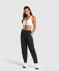 Tapered Woven Pants Black
