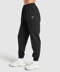 Woven Cargo Pant Black