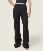 everywear Lightweight Fitted Flared Sweatpants Black