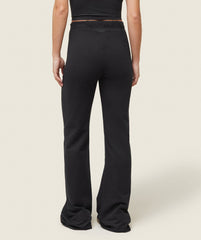everywear Lightweight Fitted Flared Sweatpants Black