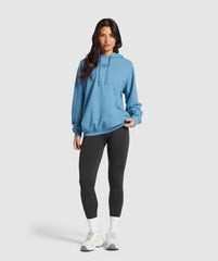 Block Oversized Hoodie Classic Blue