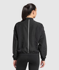 Running 1/4 Zip Track Top Black