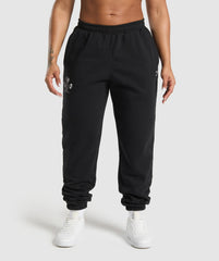 Graphic Reaper Oversized Joggers Black