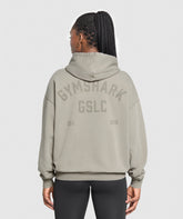 GSLC Graphic Oversized Hoodie Linen Brown