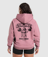 Gritty Muscle Mommy Graphic Hoodie Calm Pink