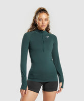 Vital 1/2 Zip Woodland Green Marl