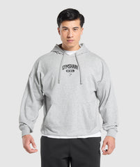 XXL Graphic Hoodie Light Grey Core Marl