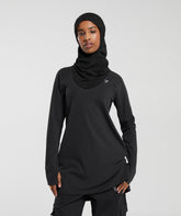 Long Line Long Sleeve Top Black