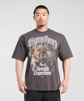 Strength Department Animal Oversized T-Shirt Greyed Purple