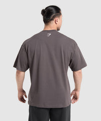 Strength Department Animal Oversized T-Shirt Greyed Purple