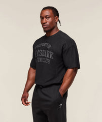 Lightweight Slub Textured T-Shirt Black