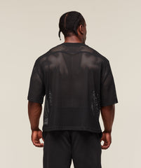 Mesh Oversized T-Shirt Black