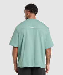 Rest Day Essentials Boxy T-Shirt Celeste Blue
