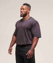 Heritage Washed T-Shirt Plum Brown