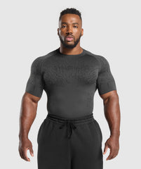 Tectonic Seamless T Shirt Asphalt Grey/Black