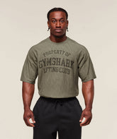 Lightweight Slub Textured T-Shirt Utility Green