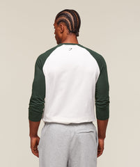 GSLC Raglan 3/4 Sleeve T-Shirt Soft White/Trail Green